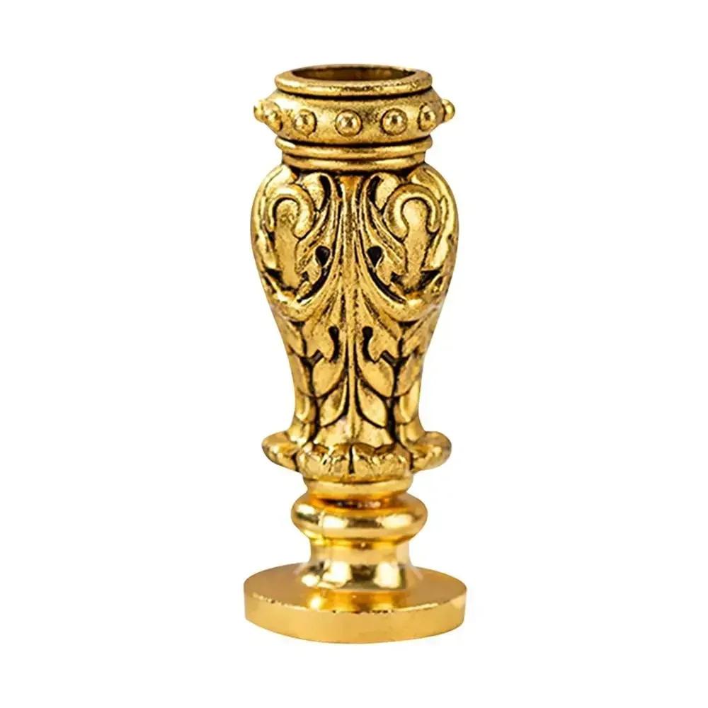 Wooden Wax Sealing Stamp Handle Brass Sealing Wax Stamps Head Retro Rosewood Handle Wax Seal Copper Head for Scrapbooking