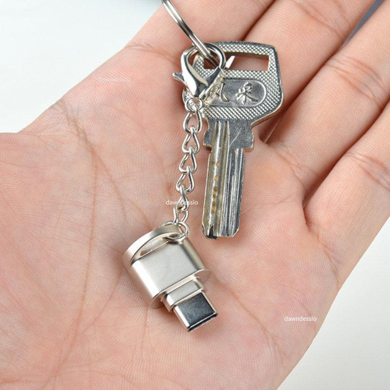 Type C OTG To TF Adapter Micro-SD Memory Card Reader For Samsung Huawei Xiaomi Aluminum Cardreader For Micro TF Microsd Laptop