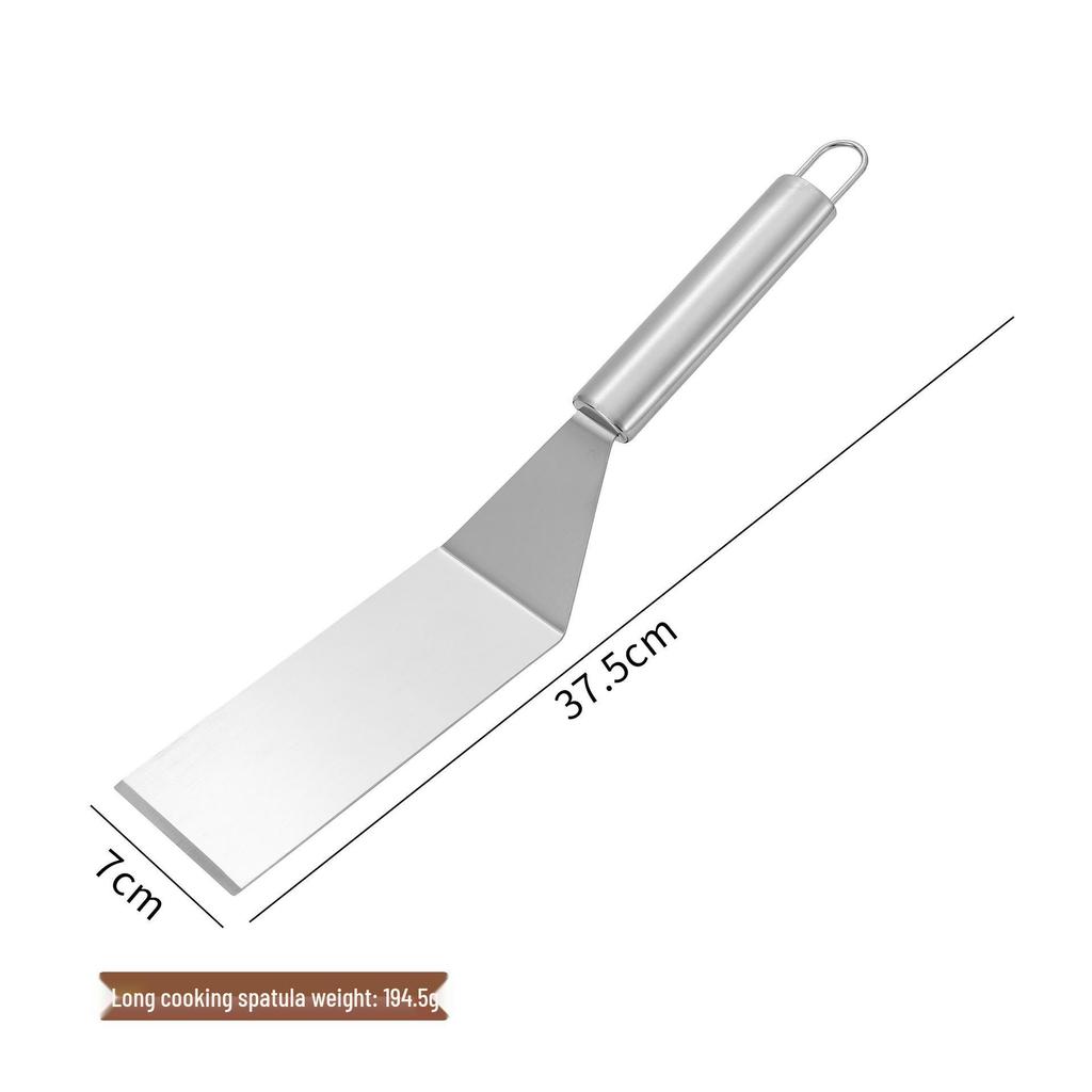 Stainless Steel Teppanyaki Spatula for Cooking, Hand-Grabbed Pancake and Steak Griddle Tool