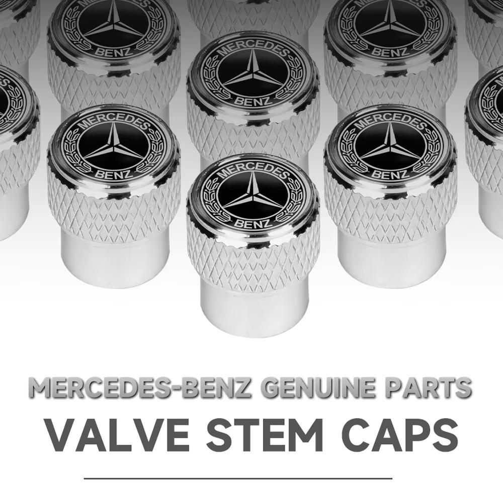 4pcs/set Wheel Tire Car Stickers Valve Stem Cap Dust Cover For Mercedes-Benz C-Class W202 W203 W204 E-Class W221 Accessories