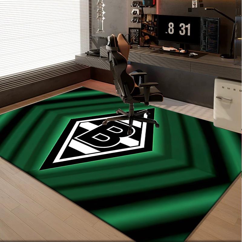 1PC rug Green And Silver Abstract Carpet, Chair Rug,Area Rug for Office Bedroom living rooms bedroom, Doormat decor Christmas fan gifts