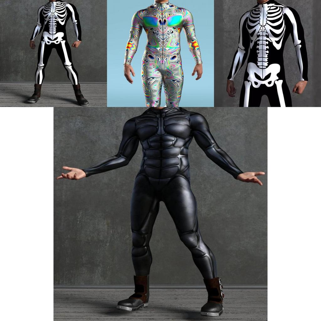 Body cu Imprimeu Digital 3D pentru Adulți de Halloween pentru Cosplay și Petreceri cu Costume
