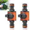 2 PCS Quick Release Garden Hose Connectors with Inline Shut-Off Valves, Universal Hose Accessories for Garden Watering, Car Washing, Agricultural