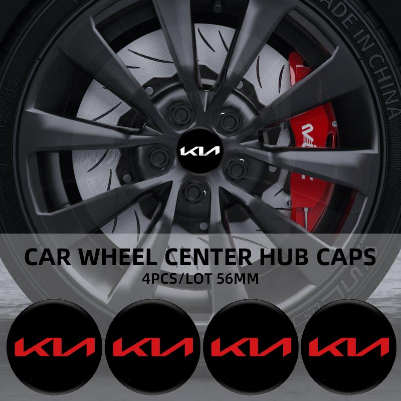 4Pcs 56mm Car Wheel Hub Center Cap Emblem Badge Stickers For Kia Rio 2 3 K3 K5 Ceed Sportage Picanto Sorento Soul Accessories