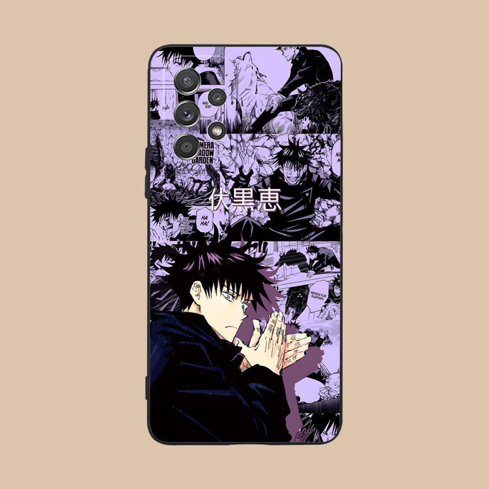Custodia per Cellulare Megumi di Jujutsu Kaisen per Samsung Galaxy M55 54 42 35 34 33 32 23 22 15 14 13 12 F55 5G Copertura Colorata Cover