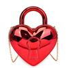 2025 Women's New Mini Crossbody Chain Shoulder Bag Acrylic Fashion Love Shape Candy Color Jelly Handbag Women Party Dinner Bag