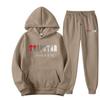 Trapstar Sportbekleidungsmarke Bedruckt Herren Sport 15 Warme Farbe Zweiteilig Locker Kapuzenpullover+Hose