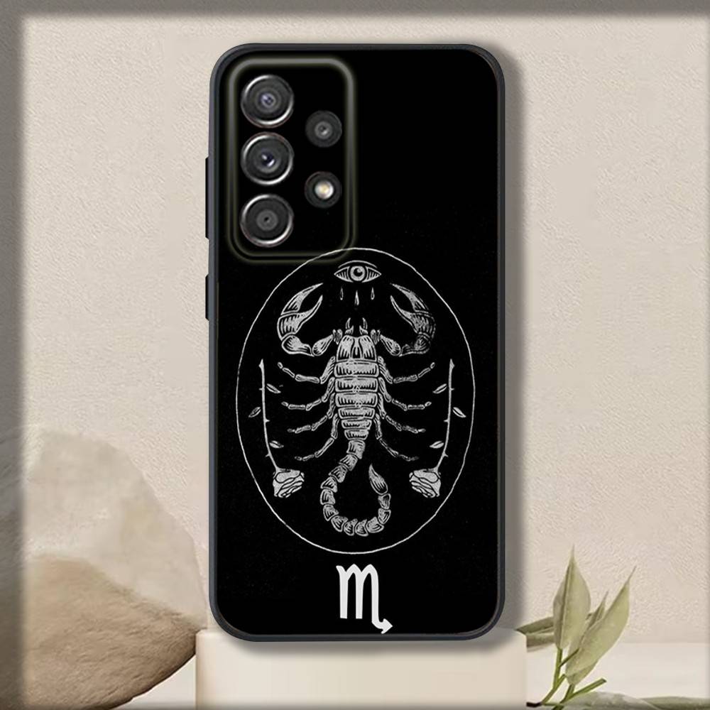 Animal Scorpion Phone Case For Samsung S 25,24,23,22,30,21,10,9,Ultra,Plus,Lite,FE,4,5 G Soft Black Case