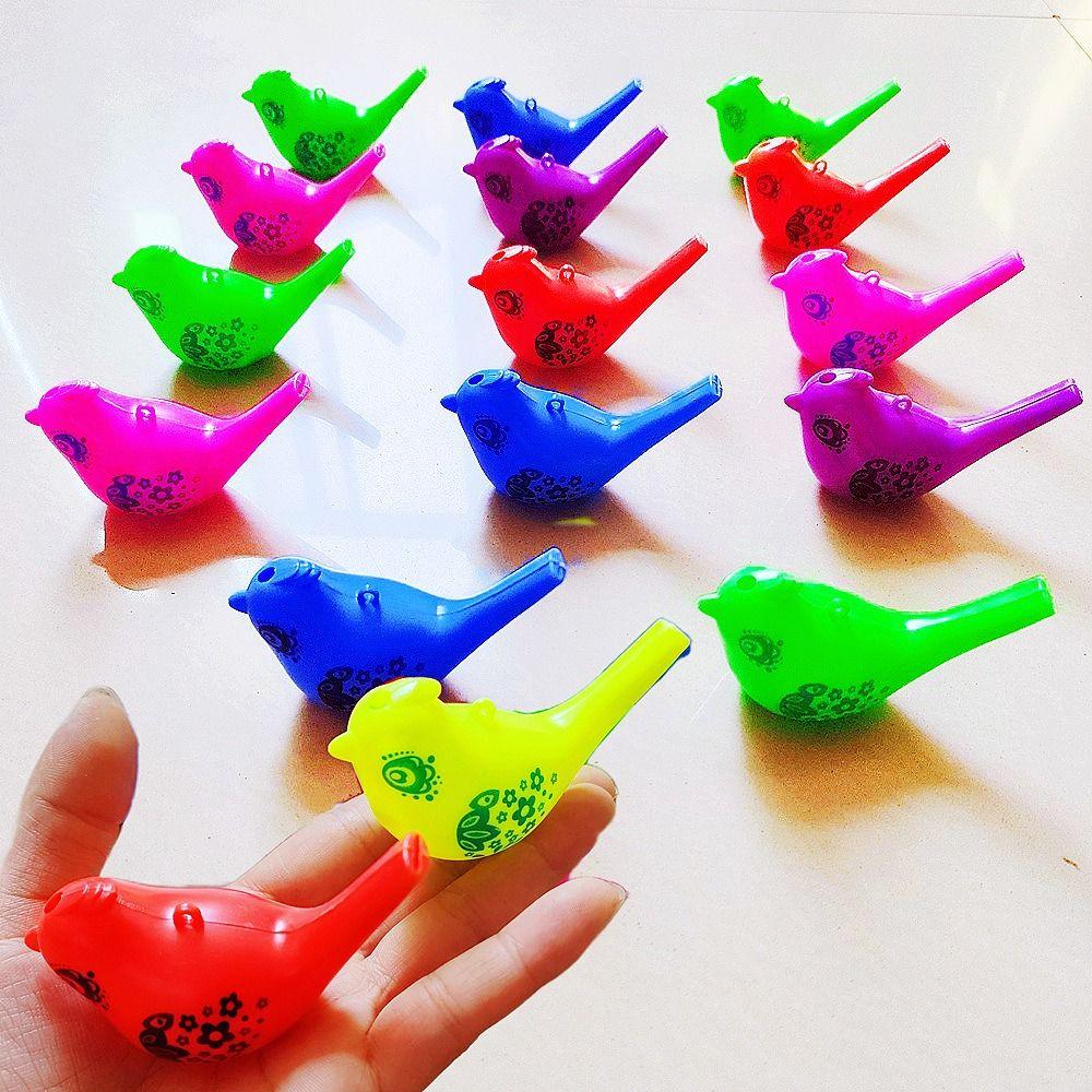 5PCS Drawing Party Whistles Colored Musical Toy Water Bird Whistle  For Girls Boys