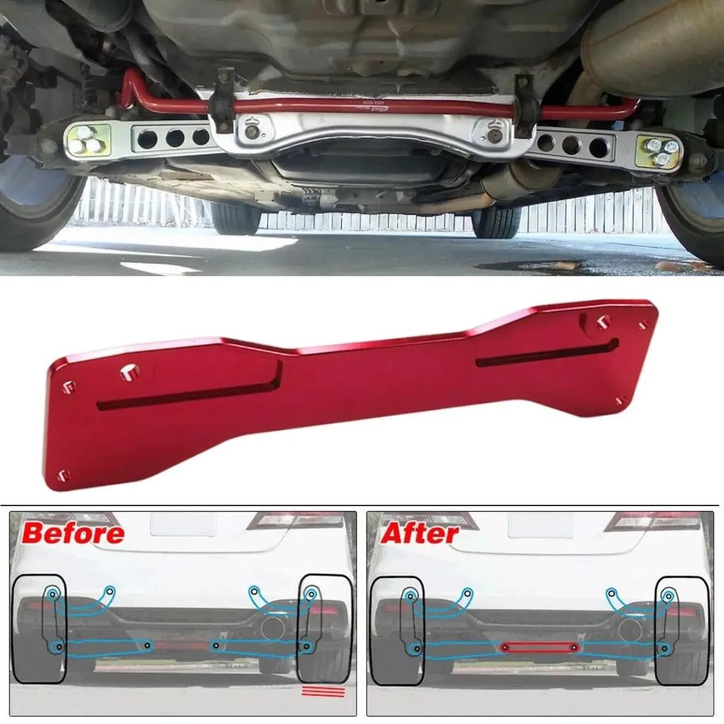 Aluminum Rear Low Subframe Strut Brace Plate for Civic ES EP3 01-05 Acura RSX DC5 02-06 Car Accessories