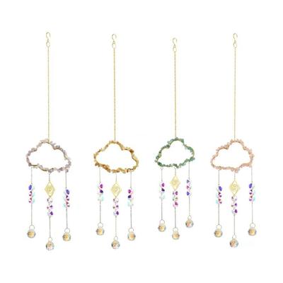 Captivating Crystal Sun Catcher Cloud Pattern Wind Chimes Wind Bells Pendant