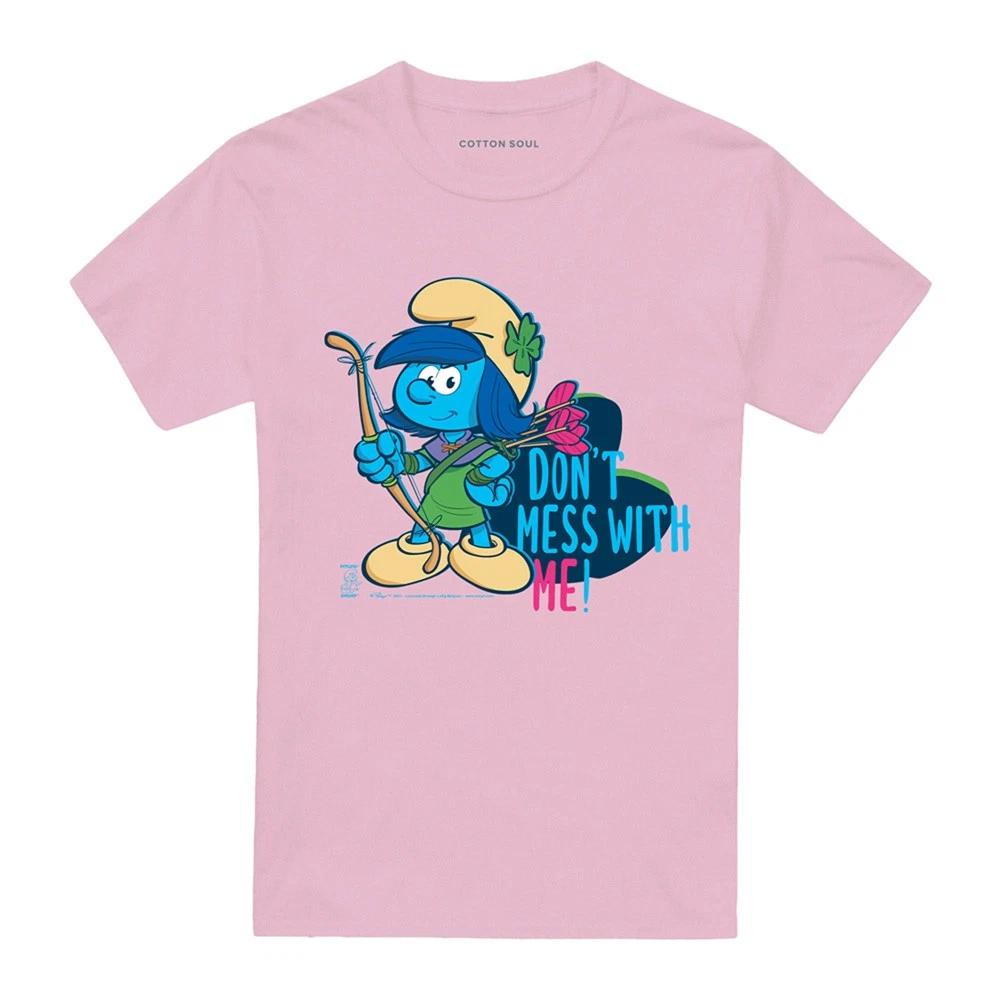 Smurfs Smurfstorm Don T Mess With Me! 100% Cotton T-shirt Mens Tees Top S-4XL, Pink M