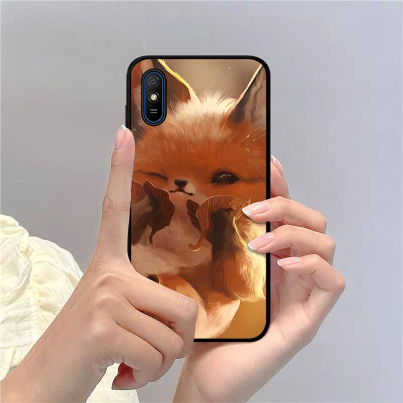 Cute Fox In Autumn Leaves Fores Phone Case For Redmi 9A 8A 7A 7A 7 6A 5A 5 Plus 4X S2 GO K20 K30 6 Note 8 9 Pro Cover