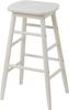 INS-2824WH High Stool, Ine Reno, 34cm Wide X 34cm Deep X 60cm High, White, Made of Natural Wood