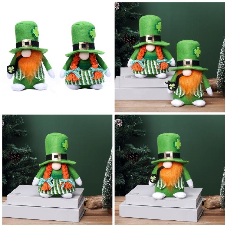 Irländsk Jul Ren Prydnad Julartiklar Sankt Patricks Dags Tomtar Mjukisdjur Leksak