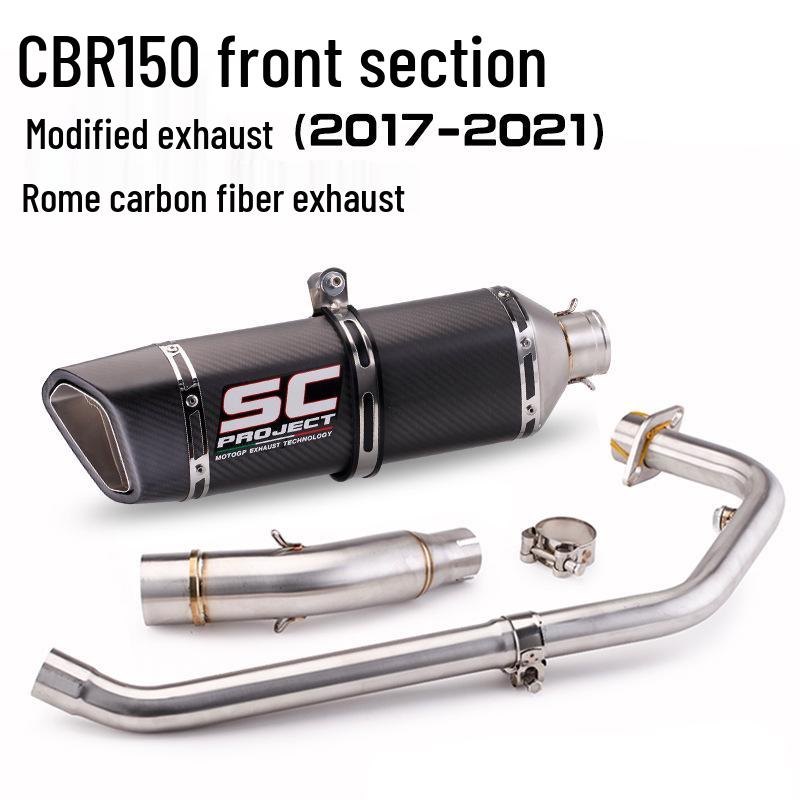 CBR150R Carbon Fiber Tail & Front Section Exhaust Mod (2010-2020)