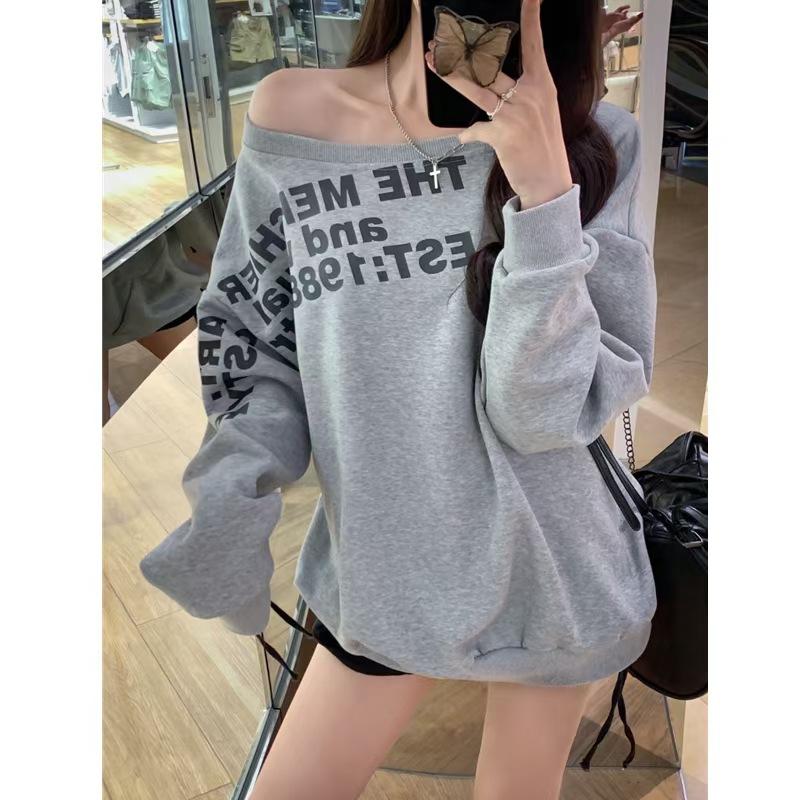 Y2k Sexy Oversize T Shirt Women Streetwear Print Long Sleeve Basic Top Lady Fall Winter Korean Fashion Oversized Tees Shirt