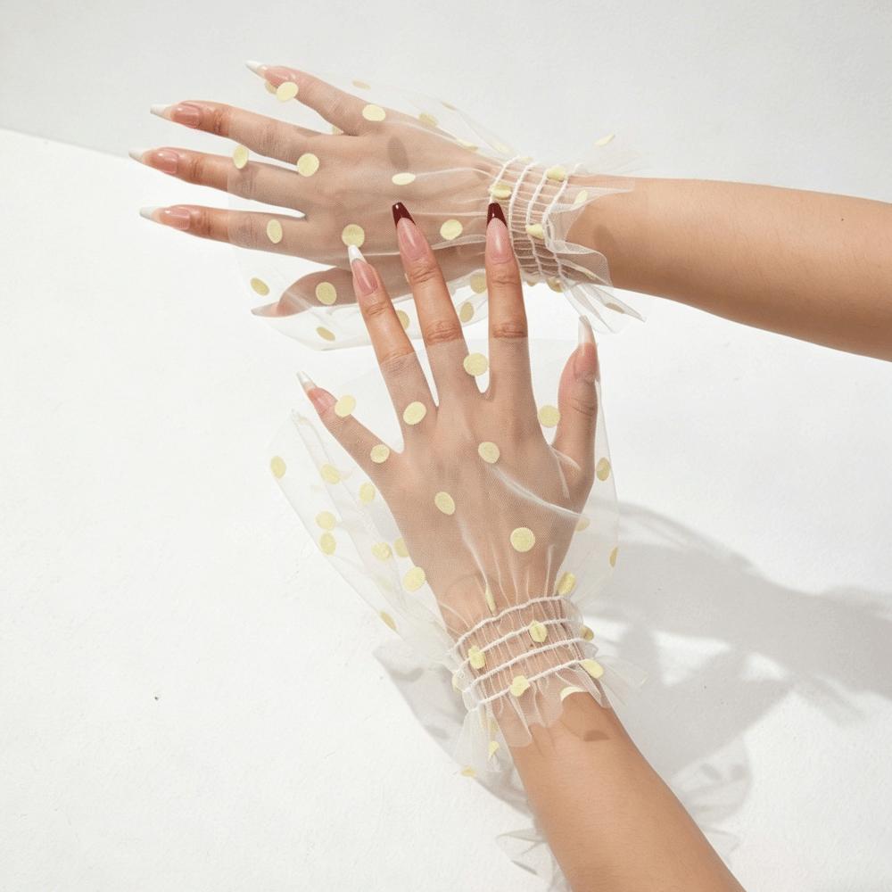 Sweet Nail Art Sleeves Lace Fake Pleated Cuff All-match Polka Dot Fake Sleeves Photography Props
