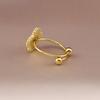 Stainless Steel Light Luxury Five-Leaf Clover Adjustable Titanium Steel Ring