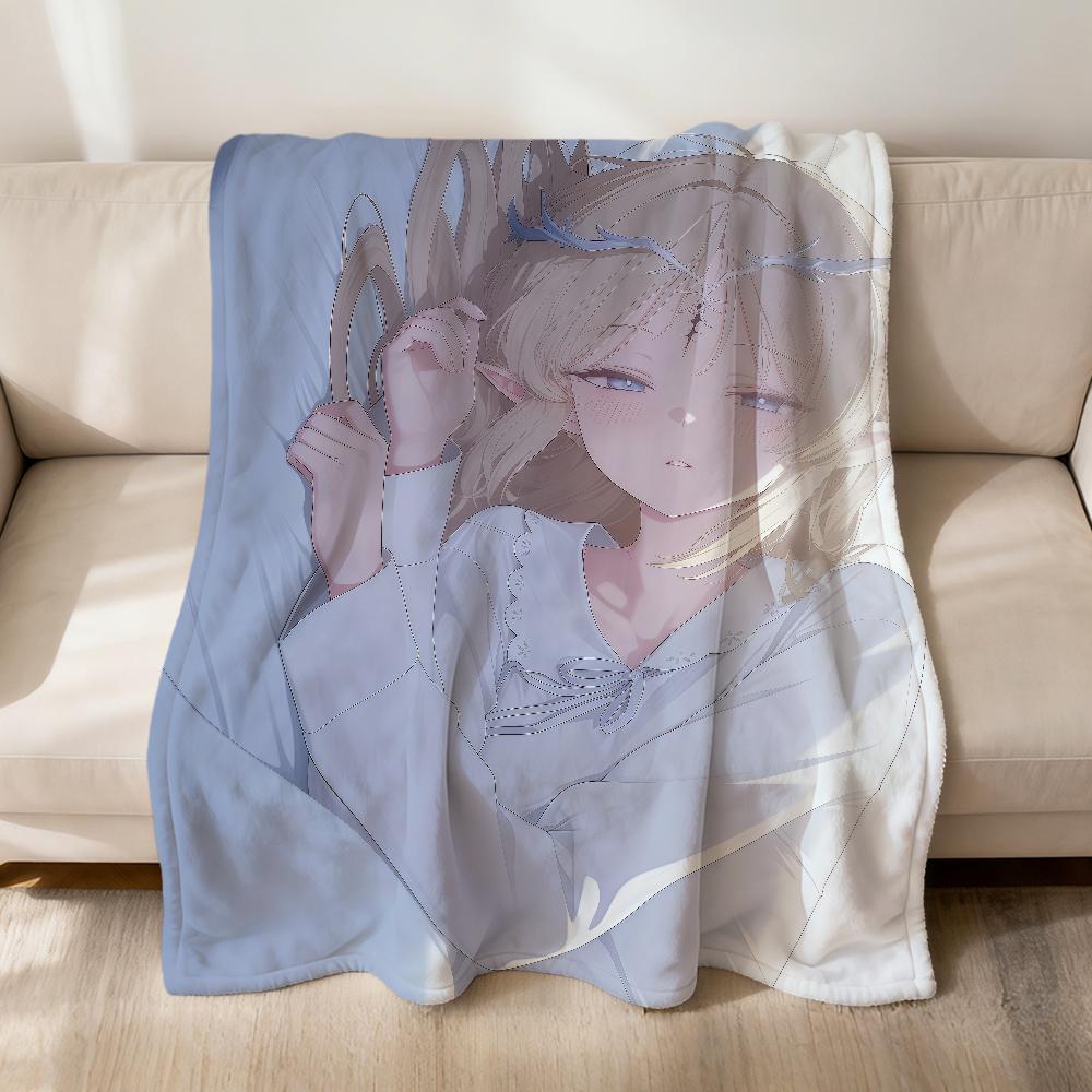game Wuthering Waves Cartethyia Flannel soft warm plush blanket for sofa living room pet hogar bedroom gift home Car portable
