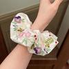 Satin Embroidery Hair Scrunchies Colorful Hair Ropes Elegant Floral Scrunchies  Rubber Bands