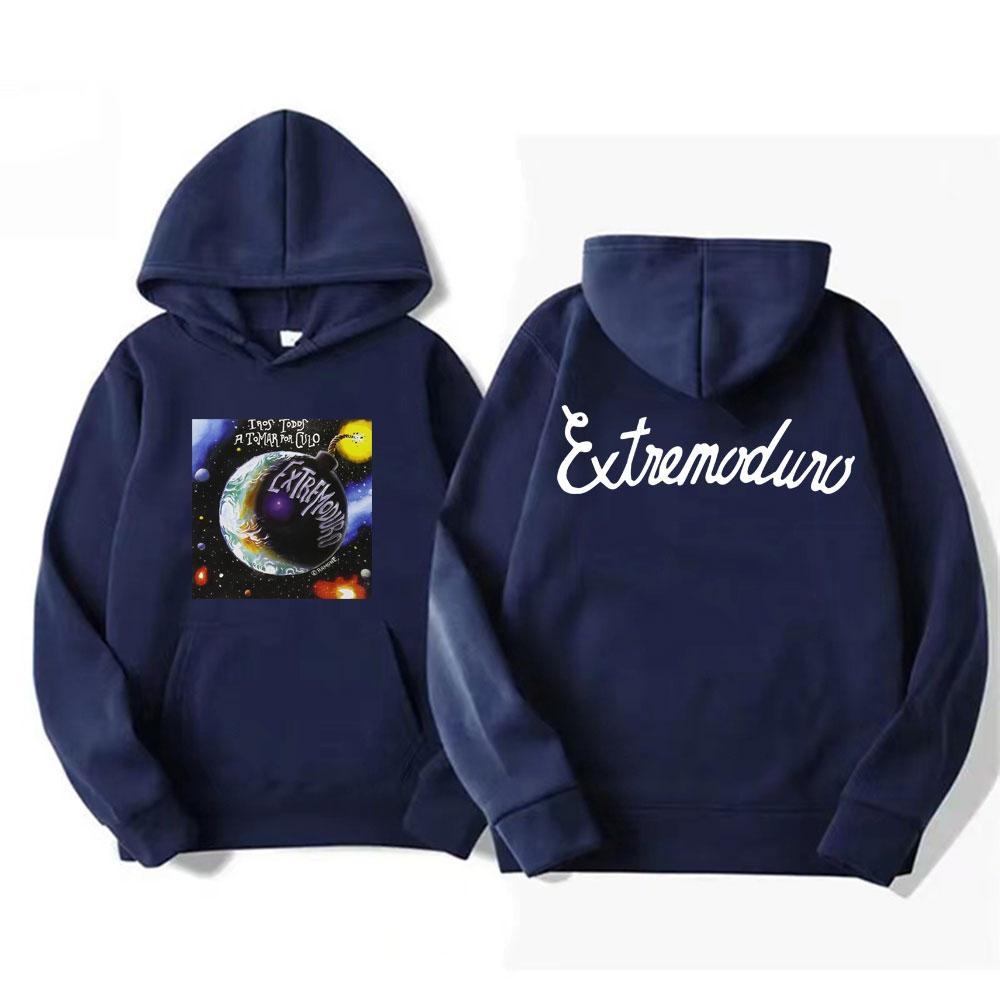 Rock Band EXTREMODURO Tour 2025 Graphic Hoodie Men Women Harajuku Hip Hop Punk Sweatshirt Casual Fleece Loose Hoodies Streetwear