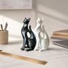 3D Printed Cat Figurine, Modern Geometric Cat Sculpture, Minimalist Art Decor for Entryway Desk Shelf, Cat Lover Home Gift
