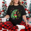 Women's Casual Printed T-Shirt Round Neck Pullover Short Sleeve Top