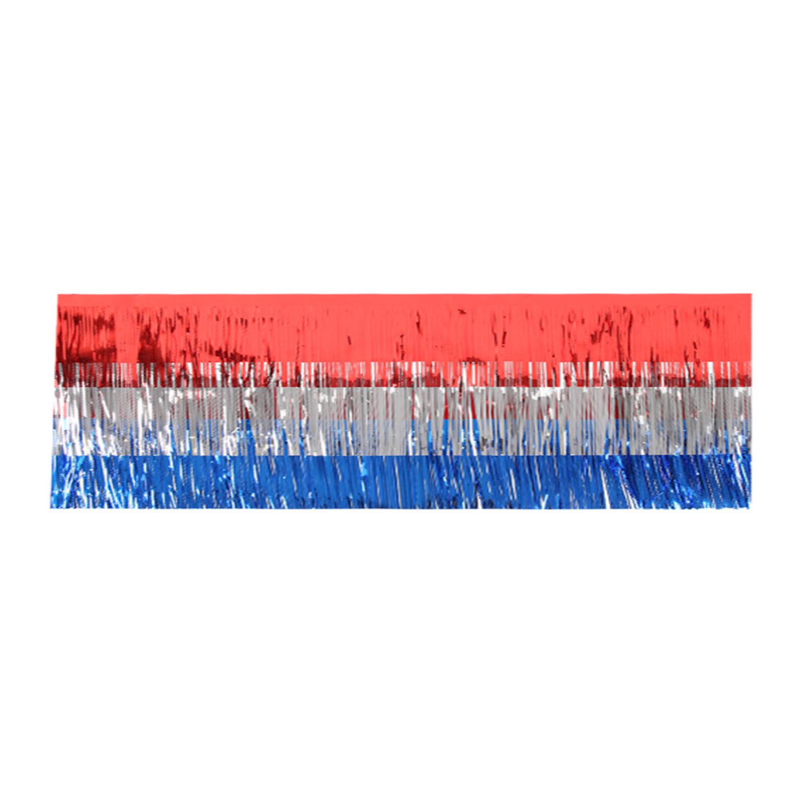 Independence Day Banner: Red, And Blue Streamer Flag — USA 250th Anniversary Party Decoration