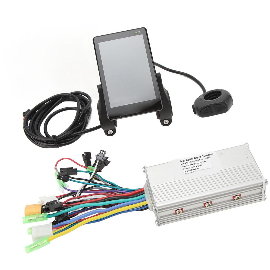 36V 48V 60V 500W 28A M6C Display Brushless Controller Kit Sine Wave 3 Modes Motor Brushless Controller Replacement