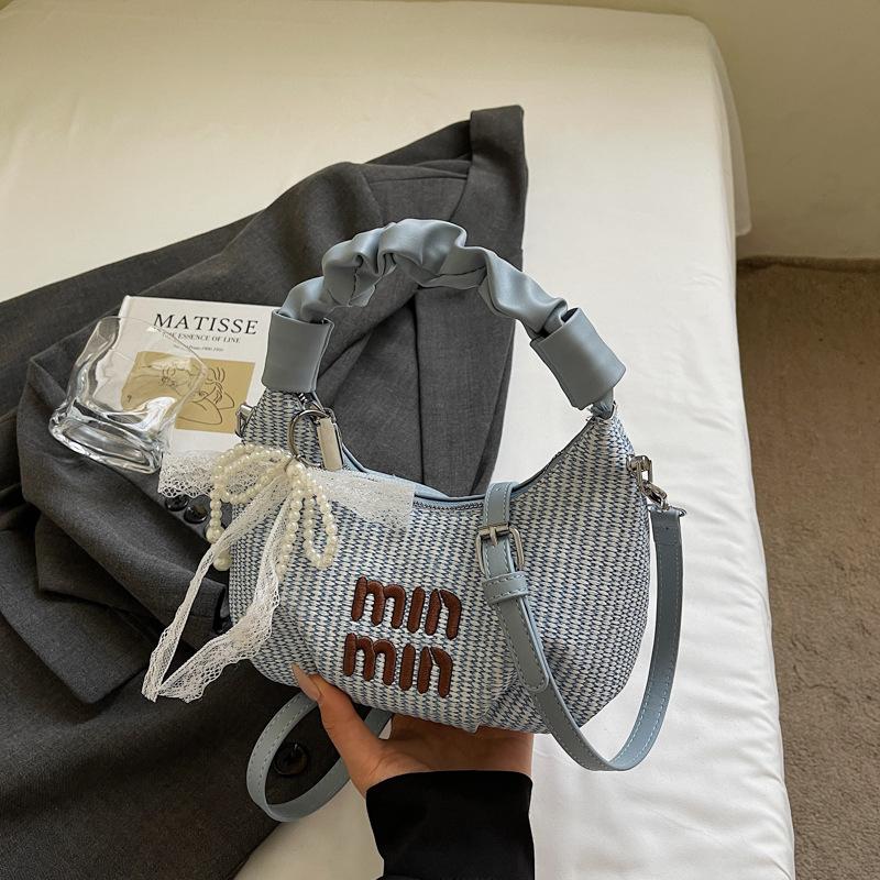 

Мода Новый Мягкий Прочный Винтажный Тоут Большая Вместимость Премиальная Текстура Мягкий Прочный Тканая Текстура Уличная Сумка через Плечо Кроссбоди синий