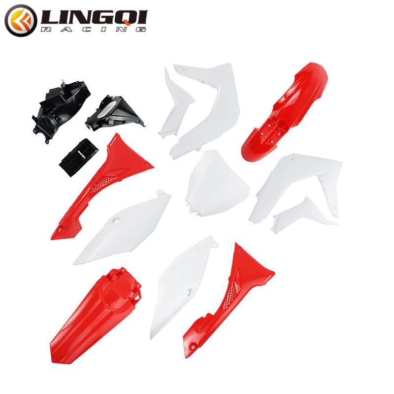 LINGQI RACING Full Body Fairing Cover Kit Set Plastic Fender Mudguard For Kayo T4 T2 T 4 Pit Dirt Bike Motorcycle Accessories