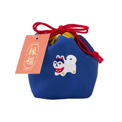 JIKAN STYLE Enfuku Drawstring Made In with a Japanese Perfect for Small and 9cm X 9cm X 61342 Bag, Japan, Pattern, Items, Makeup, Gifts, 7cm,