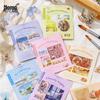 Retro Watercolor Travel Diary Sticker Pack - Momo PET Collection