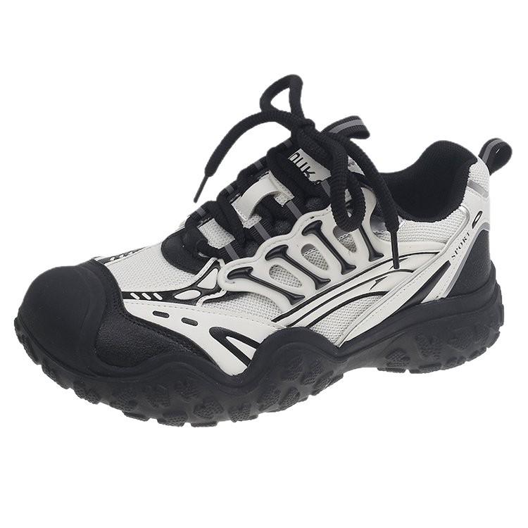 Lässige hässliche Wanderschuhe Damen Herbst 2025 neu vielseitig bequem Sport Freizeit Loch Einzelschuhe Damen Tide