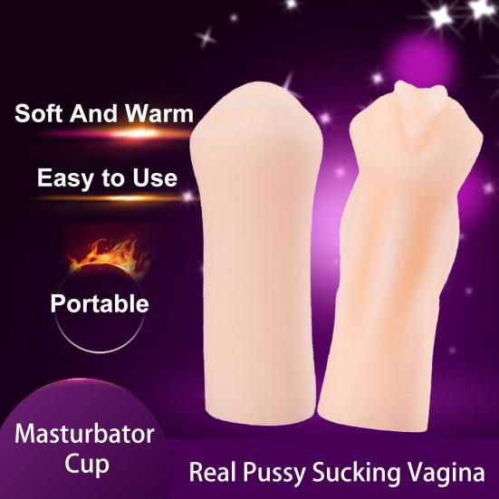 Masturbation Toy Easy To Use Portable Soft And Warm Temptation Waterproof Adult Products TPE Real Pussy Sucking Vagina for Men