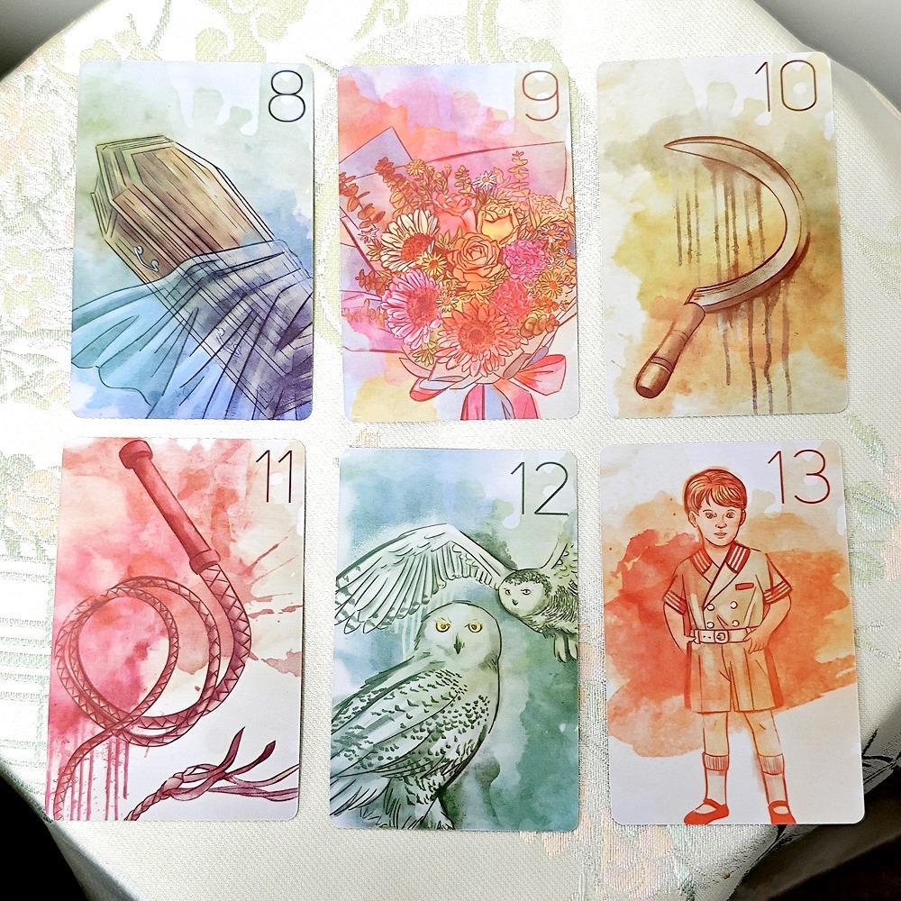 Innocent Secrets Lenormand 9*6cm 36 Pcs Cards Soft and Gentle Coloring Created with Delicate and Flowing Nature of Watercolors