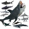 Megalodon Great White Marine Animal Plastic Model Birthday Realistic Interior Decor Shark, Shark, Animal, Fish, Set, 11PCS, Kit, Model, Present, Gift,