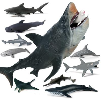 BACALYSO Megalodon and Marine Animal Figure Set 11 Pieces PVC 27cm