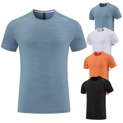 Men's Short-Sleeved Quick-Dry T-Shirt Round-Neck Running and Fitness Top Outdoor Student Training Casual Wear