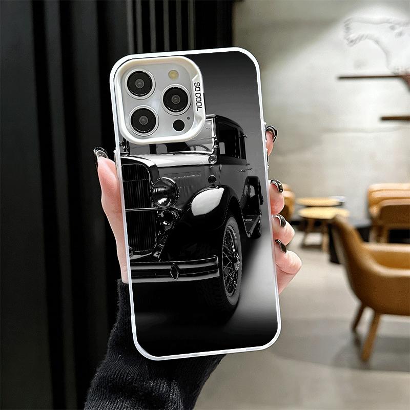 Classic Vintage Retro Car Soft Phone Case for iPhone 15 16 17 Pro Max 17Air 16E 14 Plus 13 12 Mini Shockproof Cover Back Shell