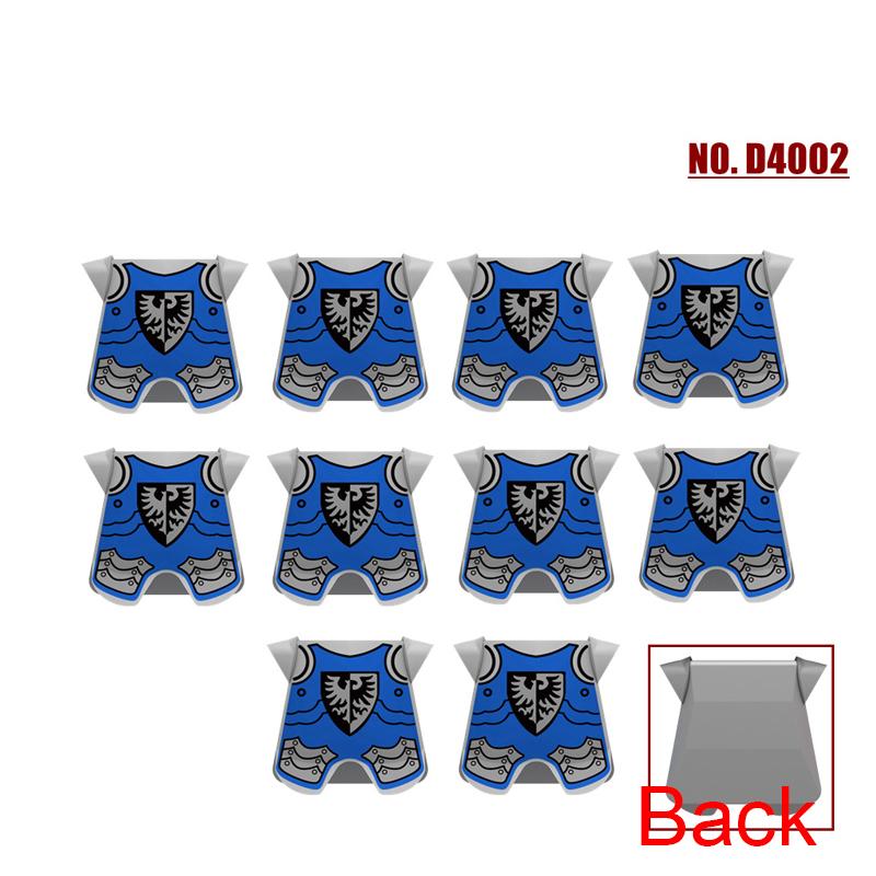 Medieval Castle Soldier Figure Equipment Building Blocks Lion Black Eagle Knight Waffen Accessories Shield Vest Cloak Brick Toys