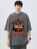 The Morning Ritual Coffee Funny Washed Retro Men T Shirts Summer Cotton T-Shirts Breathable Loose Clothes