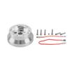 Car Aluminum 5 & 6 Hole Steering Wheel Polished Short Hub Adapter Kit Interior Fits Steering Wheel Connector for Chevy GM