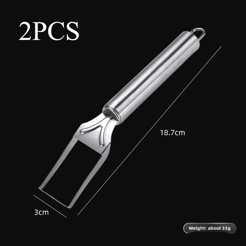 Stainless Steel Watermelon Cutter Tool, Dual Head Fruit Slicer for Melon & Fruits, Multi-Function Pulp Scooper Kitchen Gadget