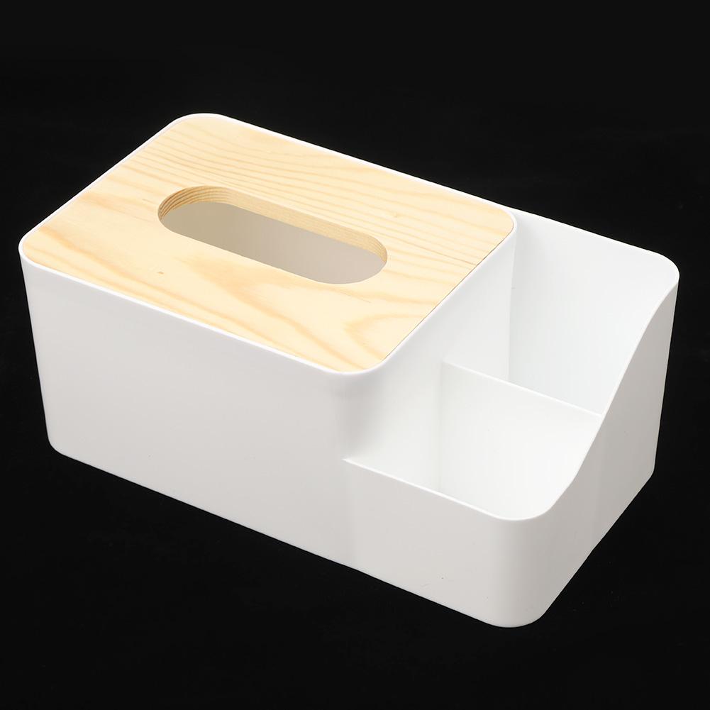 Pratical Home Office Desktop Paper Remote Control Storage Holder Extraction Tissue Box Case with