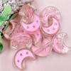 10PCS 20.8*24.8mm Acrylic Transparent Curved Moon Star Loose Beads DIY Mobile Phone Chain Jewelry Accessories