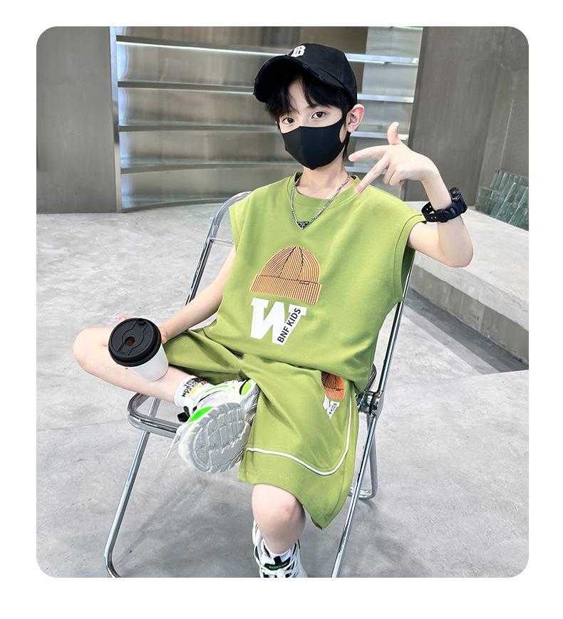 Boys' 2025 Summer Two-Piece Outfit: Cool, Lightweight, Short Sleeves for Kids