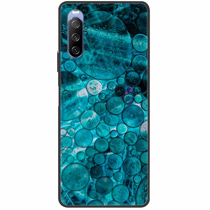 Soft Cover For Sony Xperia 10 III Case 5 III Soft Silicone Black Cases for Sony Xperia 1 III / Xperia1 XZ4 Covers Cool Marble