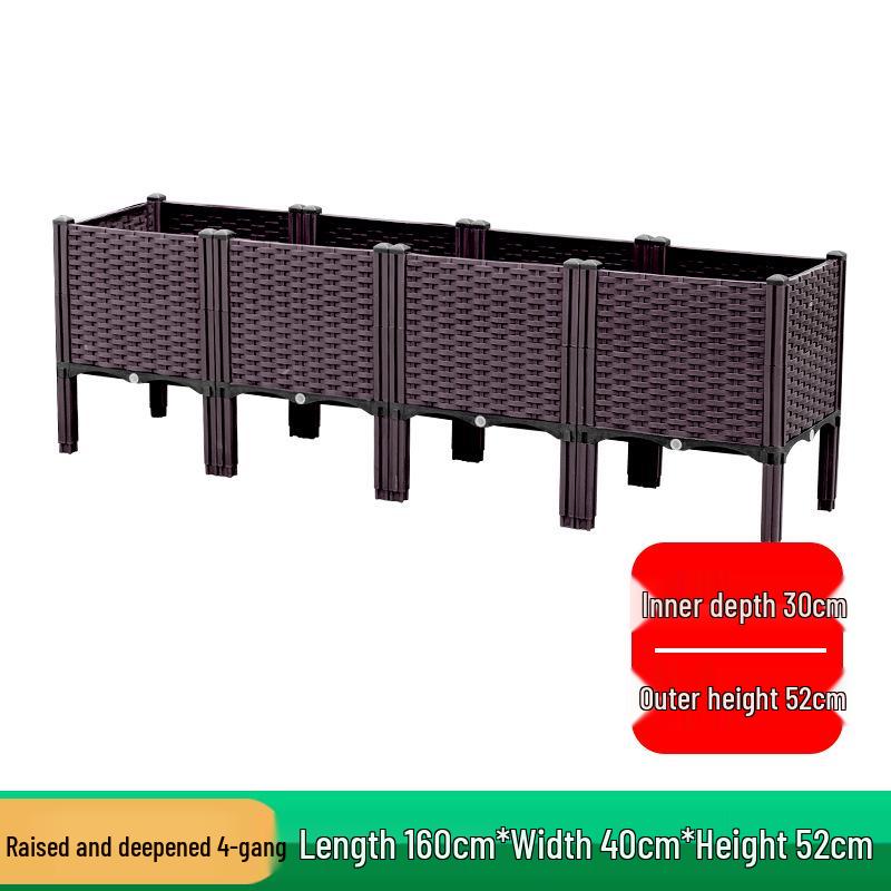 Extra Large Plastic Raised Vegetable & Flower Planter for Balcony/Courtyard
